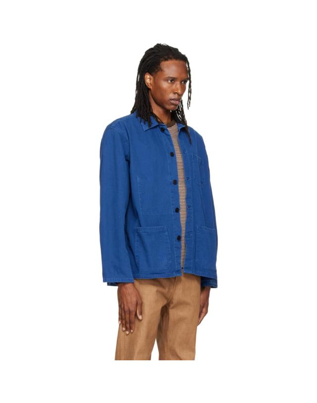 누디진 [해외직구] Nudie Jeans 블루 버디 헤링본 초어 재킷 Buddy Herringbone Chore Jacket TP877221845 착용컷