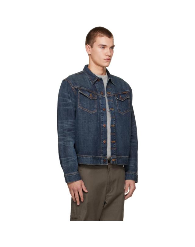 누디진 [해외직구] 26 FW Nudie Jeans 블루 코니 데님 재킷 262078M177002 착용컷