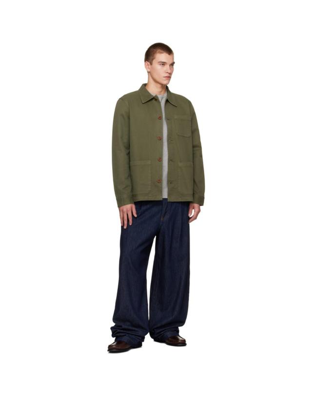 누디진 [해외직구] Nudie Jeans 카키 바니 워커 재킷 Barney Worker Jacket TP877770154 착용컷