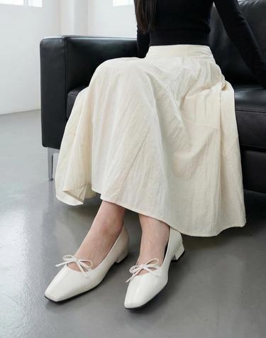 스퀘어토 리본 플랫슈즈 LC595_2cm