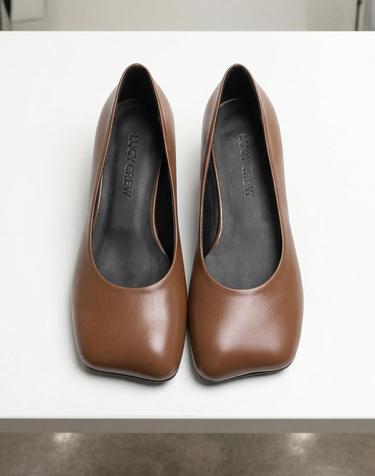 커브드 스퀘어 플랫 슈즈 LC700_2cm