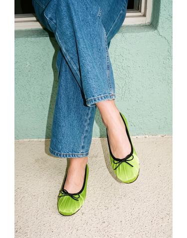 아르벨 사틴 리본 플랫슈즈 LC734_1cm