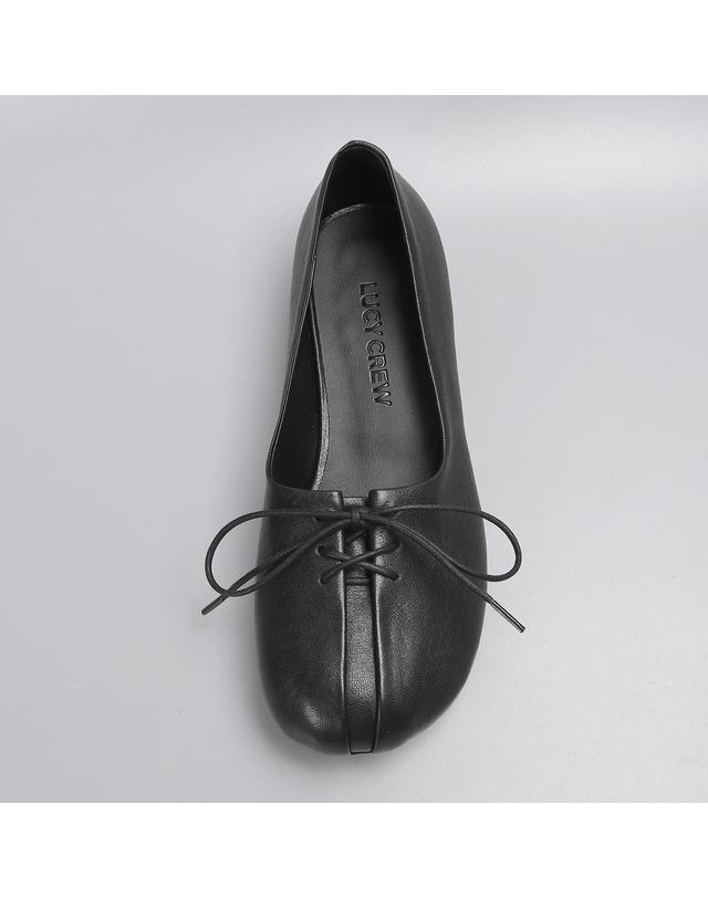 루시크루 라운드토 레이스업 로퍼 LC594_2cm 브라운 착용컷