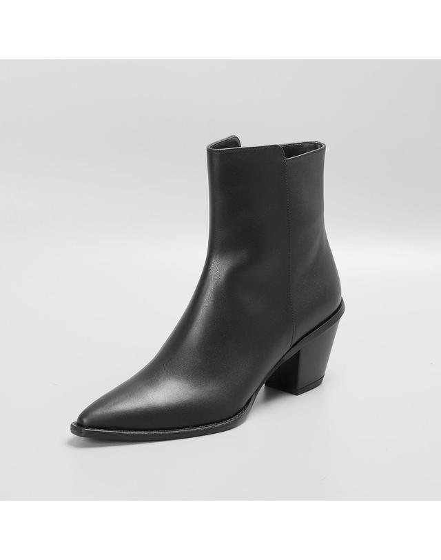 루시크루 스틸레토 웨스턴 앵클부츠 LC728_6cm 블랙 착용컷