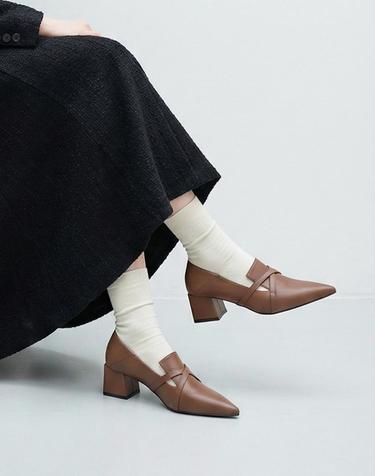 헤리티지 페니 블록힐 로퍼 LC206_5cm