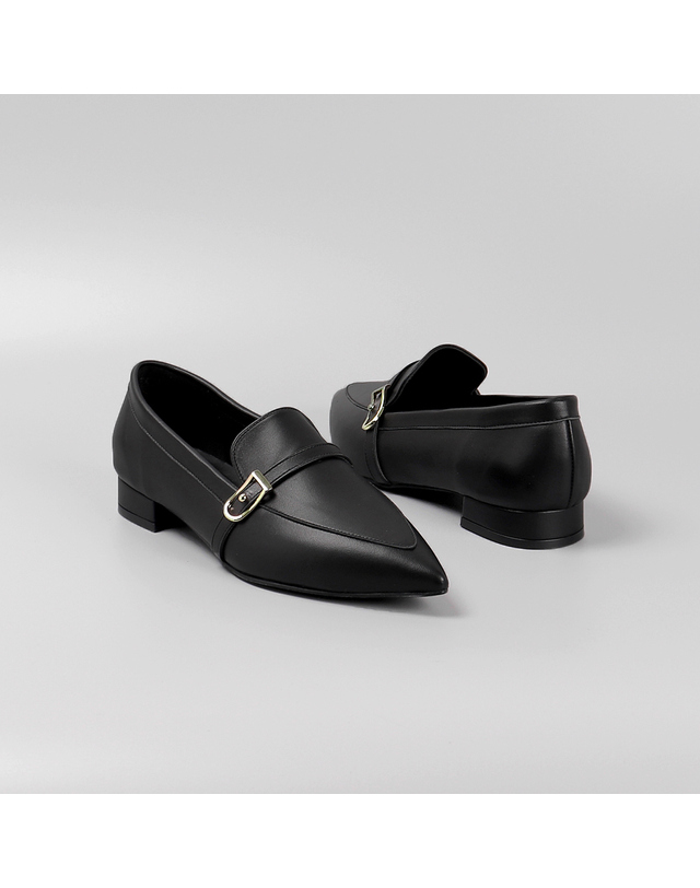루시크루 Pointed Loafer LC131 3color 브라운 착용컷