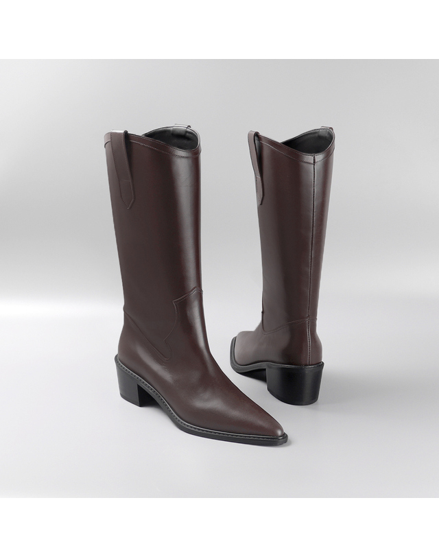 루시크루 Western Long Boots LC283_5cm 초콜릿 착용컷