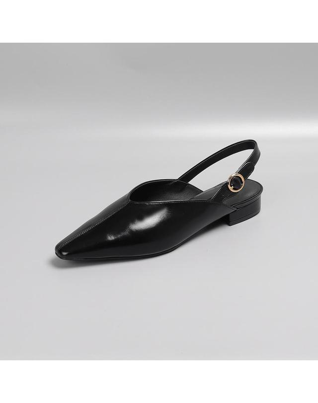루시크루 스틸레토 슬링백 펌프스 LC370 2cm 블랙 착용컷