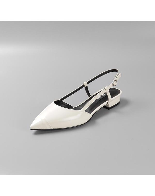 루시크루 스틸레토 슬링백 펌프스 LC318 2cm 블랙 착용컷