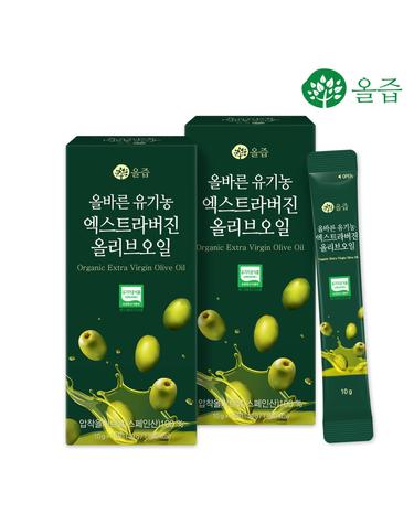 [올즙]올바른 유기농 엑스트라버진 올리브오일 10g x 14포 2박스