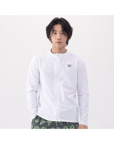 [아레나수영복] 아일랜드 레저 집업 래쉬가드 A4BM1PR08WHT
