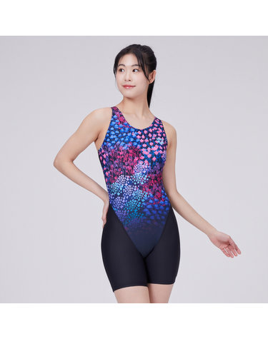 [아레나수영복] 가든 3부 반신 U백 A4SL1LH18BLK
