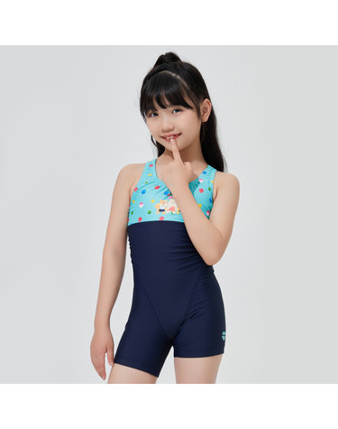 [아레나수영복] 해피데이 아동 3부 반신 레이서백 A4SG1GL02NVY