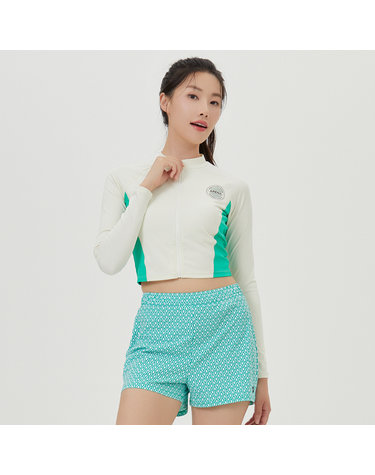 [아레나수영복] 스키퍼 레저 집업 래쉬가드 세트 A4BL1PS08OWT