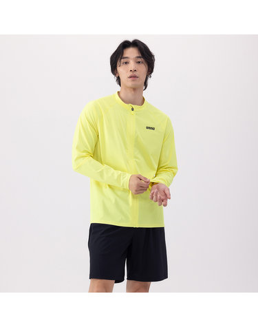 [아레나수영복] 이니셜 레저 짚업 래쉬가드 세트 A4BM1PC02LIM