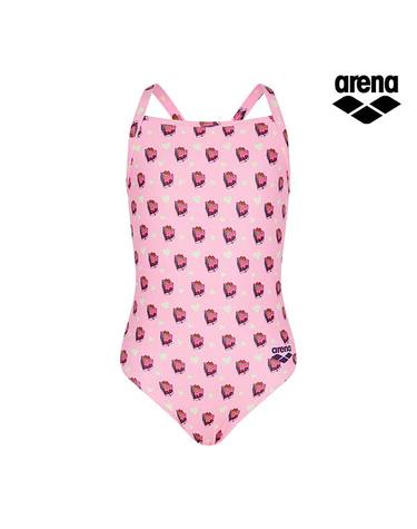 [아레나수영복] 파티쉘 아동 원피스 드롭백 A4FG1GO02PNK