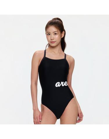 [아레나수영복] 마카롱 원피스 드롭백 A5BL1LO70BLK