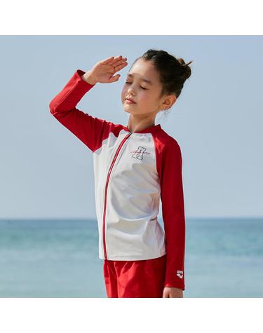 [아레나수영복] 스플래시 아동 집업 래쉬가드 A5BG1GC07RED