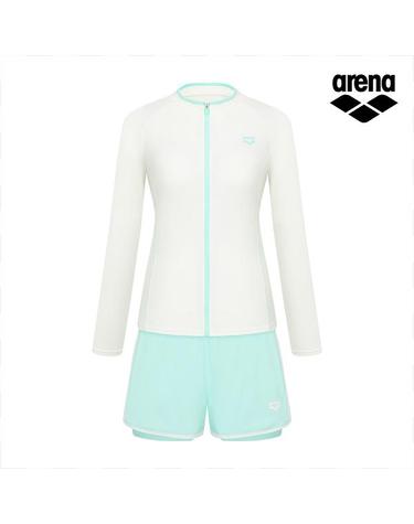 웨이비 레귤러핏 집업 래쉬가드 3PCS 세트 A6BL1PS01WHT