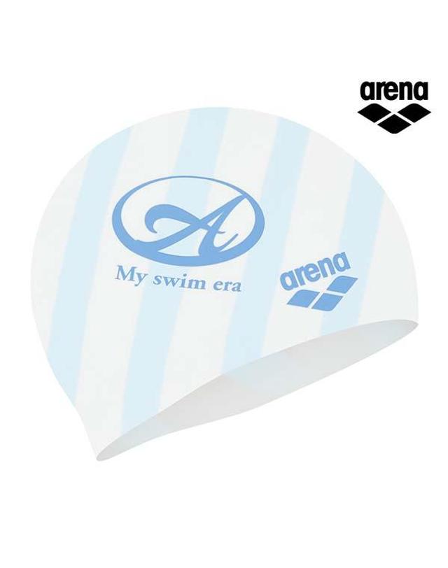 아레나 [아레나수영복] 마이스윔 실리콘수모 A5AC1AC03WHT 착용컷