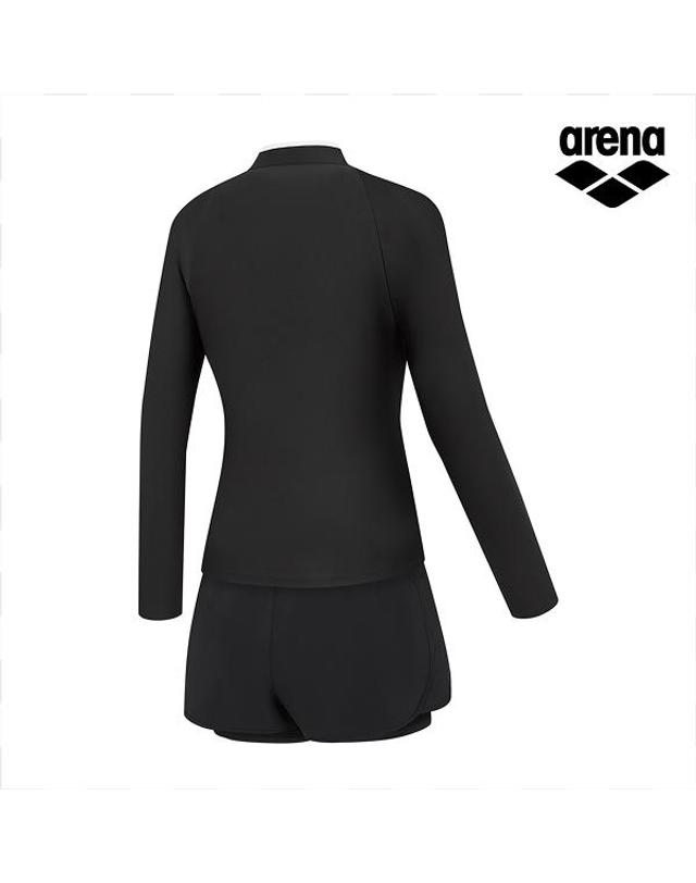 아레나 웨이비 레귤러핏 집업 래쉬가드 3PCS 세트 A6BL1PS01BLK 착용컷