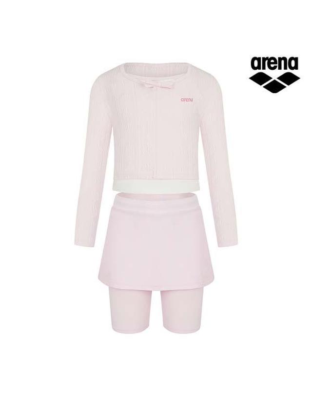 아레나 셀리 아동 래쉬가드 3PCS 세트 A6BG1GS01LPK 착용컷