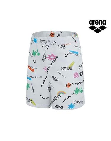 [아레나수영복] ARENA x HIRO 아동 드로잉 쇼츠 A4FB1BW92WHT