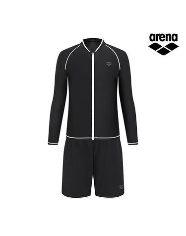 웨이비 레귤러핏 집업 래쉬가드 세트 A6BM1PC01BLK