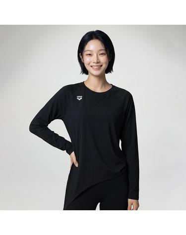 솔라랩 여성 타이업 래쉬가드 A6BL1QR12BLK