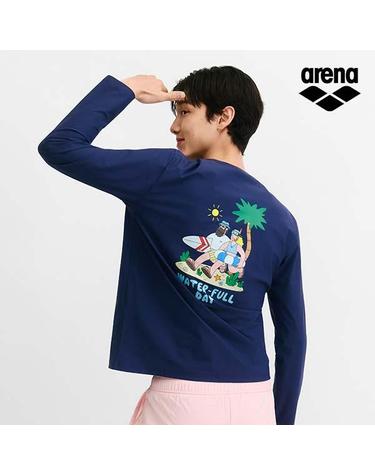 ARENA x 전황일 남성 루즈핏 래쉬가드 A6BM1RR95NVY