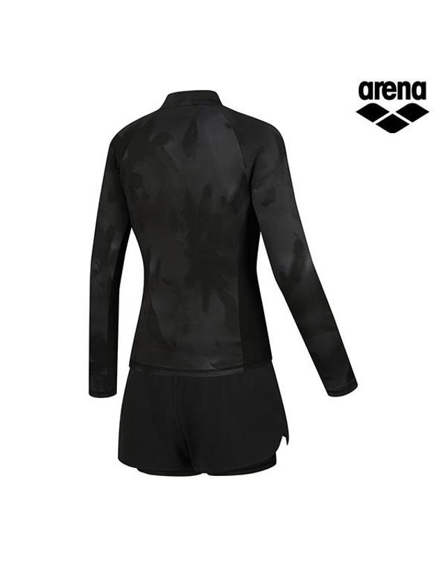 아레나 잉크베일 레귤러핏 래쉬가드 세트 A6BL1PS08BLK 착용컷