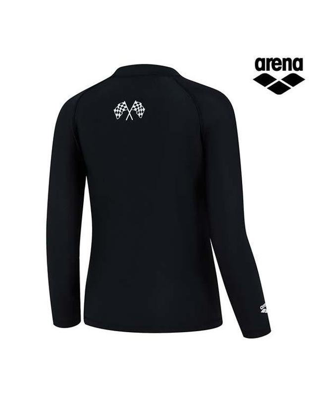 아레나 ARENAxHIRO 아동 레저 래쉬가드 A4FB1BC91BLK 착용컷