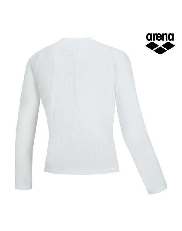 아레나 아이스핏 여성 라이트 집업 래쉬가드 A6BL1QR22WHT 착용컷