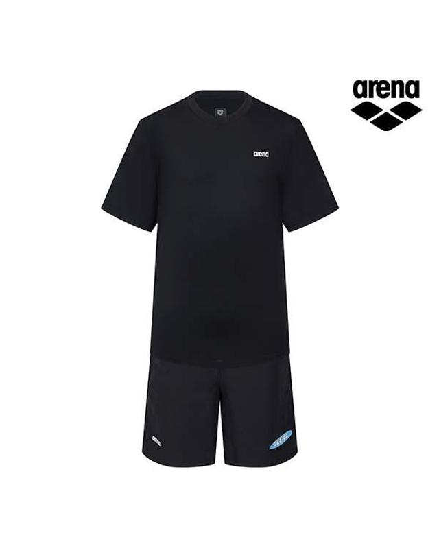 아레나 ARENA x 전황일 남아동 래쉬가드 세트 A6BB1BS92BLK 착용컷