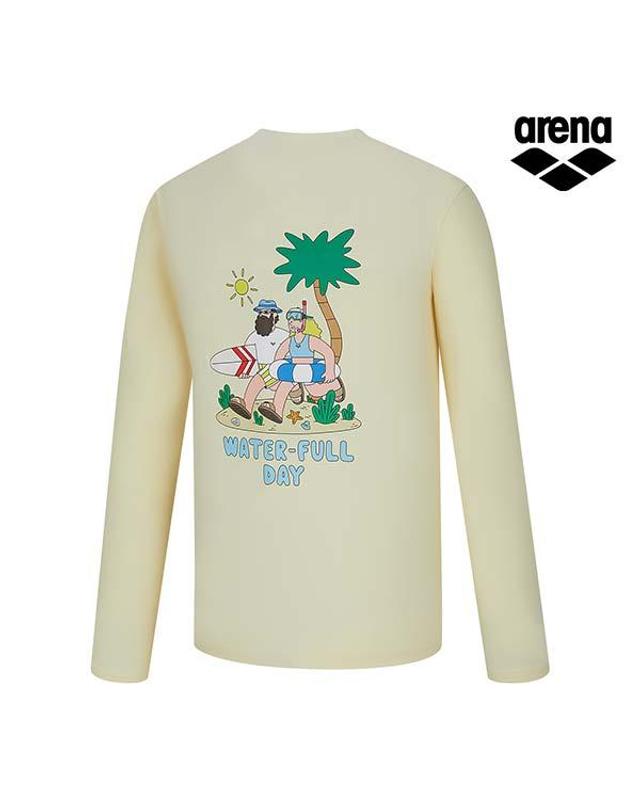 아레나 ARENA x 전황일 남성 루즈핏 래쉬가드 A6BM1RR95LYL 착용컷