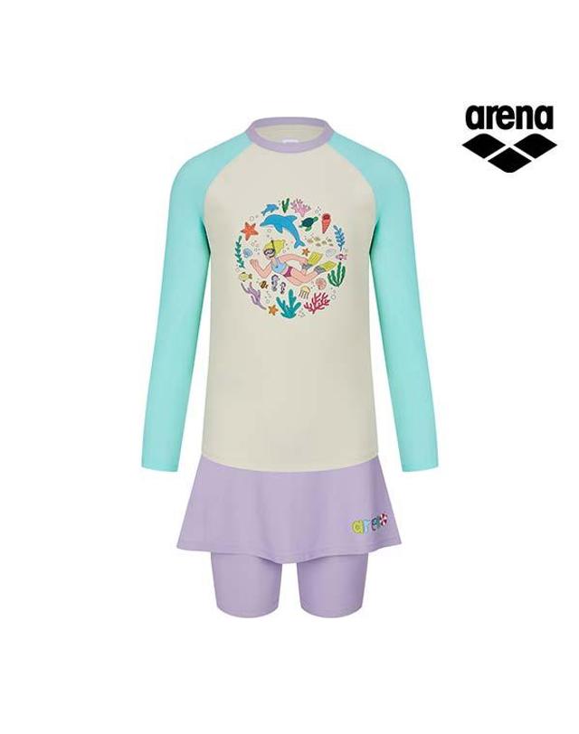 아레나 ARENA x 전황일 여아동 3PCS 래쉬가드 세트 A6BG1GS91LYL 착용컷