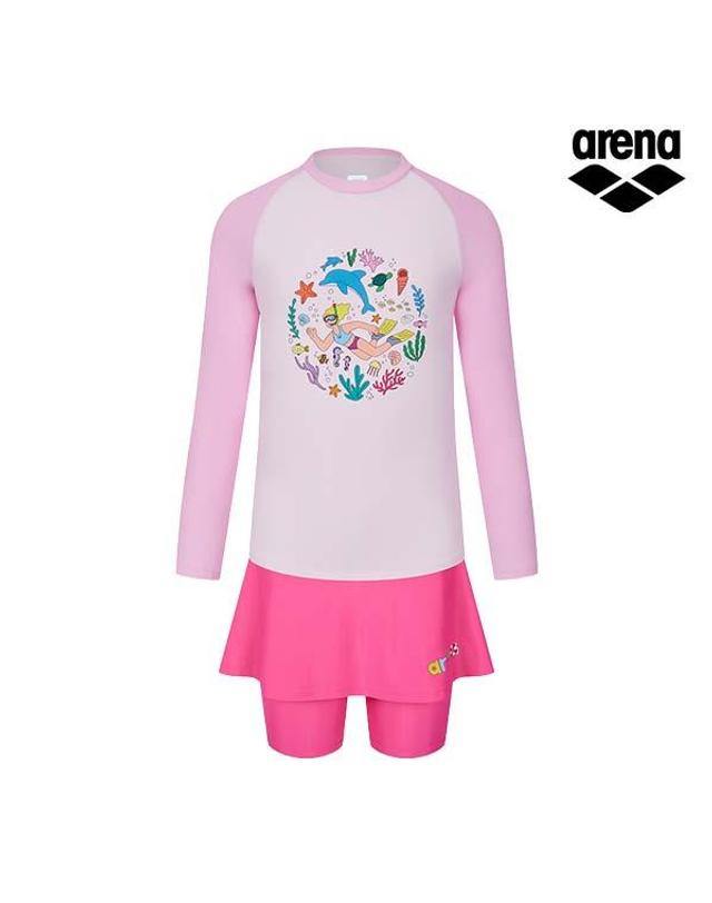 아레나 ARENA x 전황일 여아동 3PCS 래쉬가드 세트 A6BG1GS91LPK 착용컷