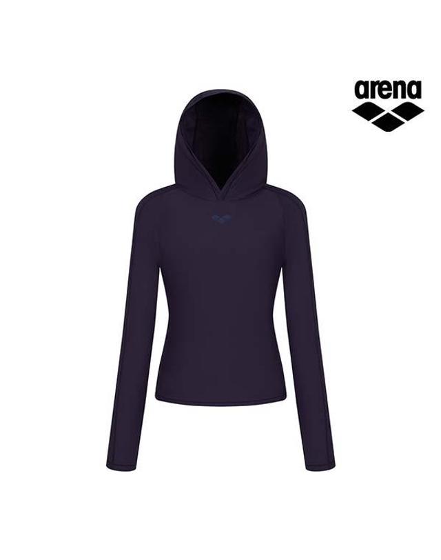 아레나 아이스핏 여성 후디 래쉬가드 A6BL1QR23DPL 착용컷