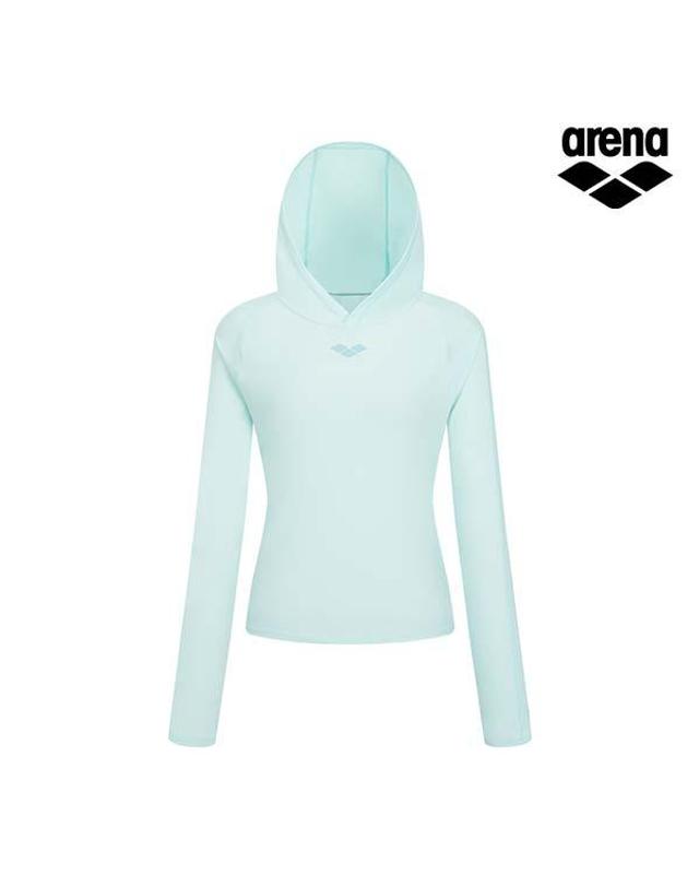 아레나 아이스핏 여성 후디 래쉬가드 A6BL1QR23LMT 착용컷