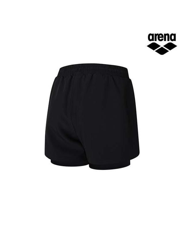 아레나 그래픽데이 여성 레저 2부 쇼츠 A6BL1QW24BLK 착용컷