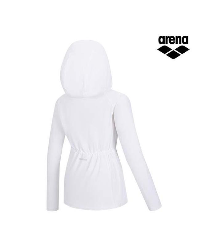 아레나 솔라가드 여성 후드 집업 래쉬가드 A6BL1QR15WHT 착용컷