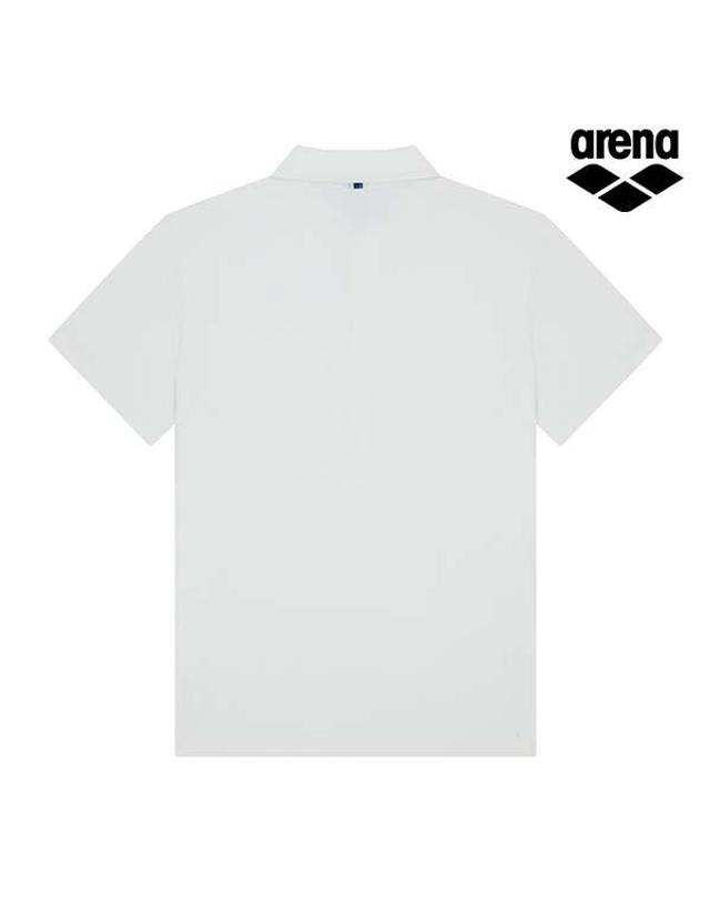 아레나 공용 아스킨 폴로 티셔츠 A5MC1RP41WHT 착용컷
