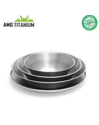 AMG티타늄 접시세트4ps(케이스포함) 캠핑접시 캠핑용품 AMG TITANIUM