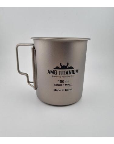 AMG티타늄 싱글월450ml 티타늄컵 백패킹컵 캠핑소주잔 