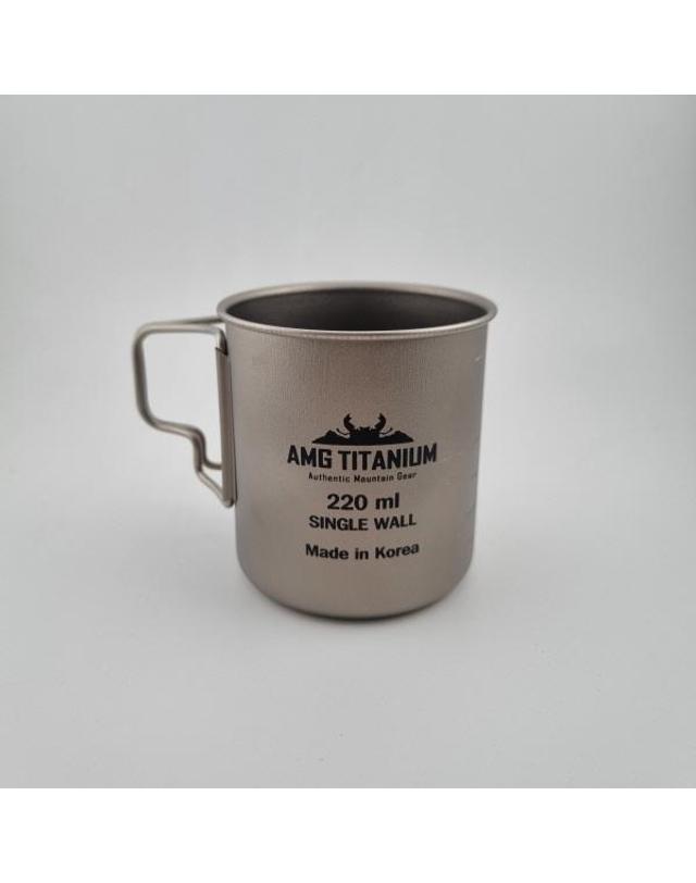 에이엠지티타늄 AMG티타늄 코펠(1L/케이스포함) 싱글컵(220ml/320ml/450ml) SET 케이스포함 캠핑 백패킹 AMG TITANIUM 착용컷