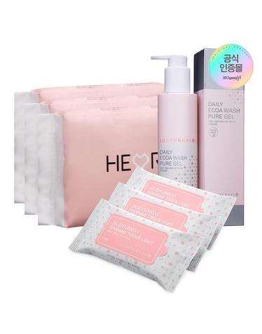 [스테디셀러상품 15%즉시할인] 질경이 여성청결제 퓨어젤 200ml+(증정)마음 생리대 중형4P