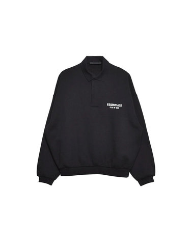 에센셜 카라 기모 맨투맨 192HO244390F BLACK