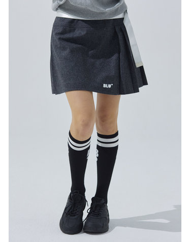 [BLUDOT] WOOL PLEATS_GY