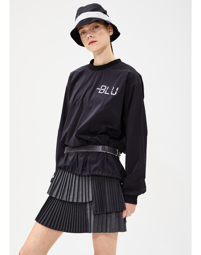블루닷 [BLUDOT] LAYERED PLEATS CULOTTE (SHORT)_GY 착용컷