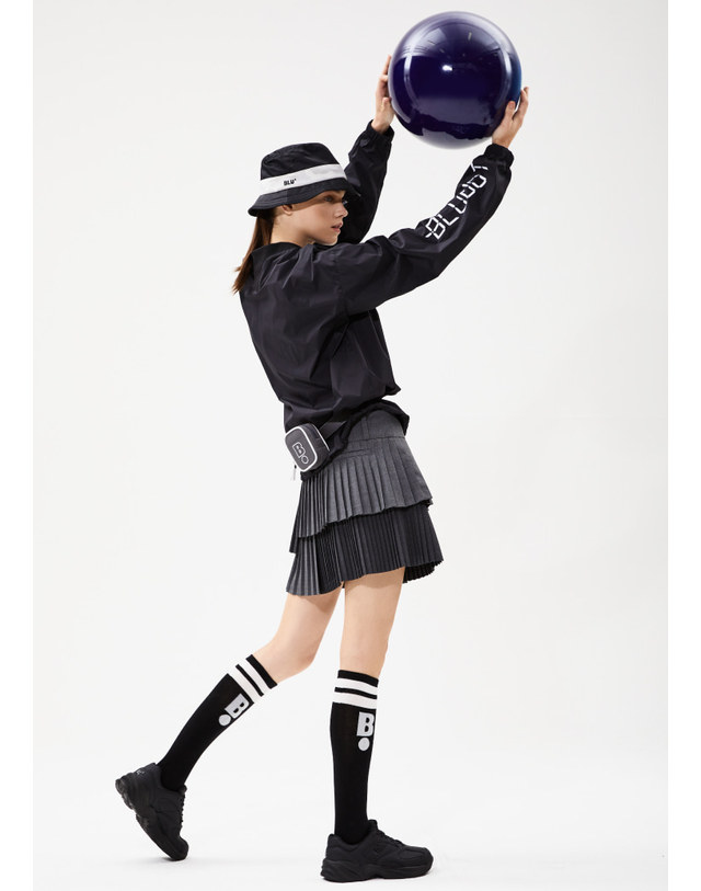 블루닷 [BLUDOT] LAYERED PLEATS CULOTTE (SHORT)_GY 착용컷